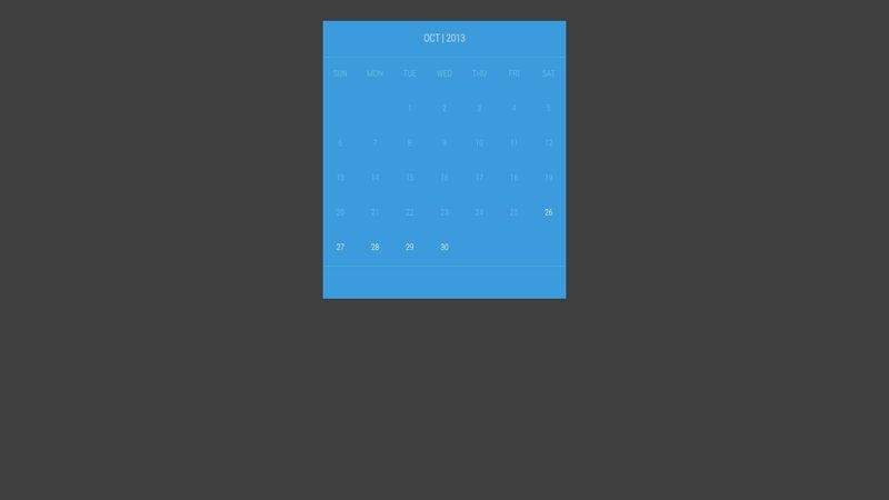 CSS Calendar v2