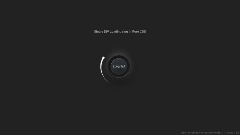Single DIV Loading ring in Pure CSS