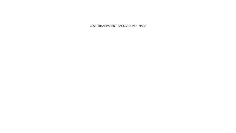 CSS3 Transparent background image