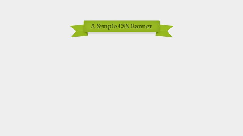 Single element CSS banner