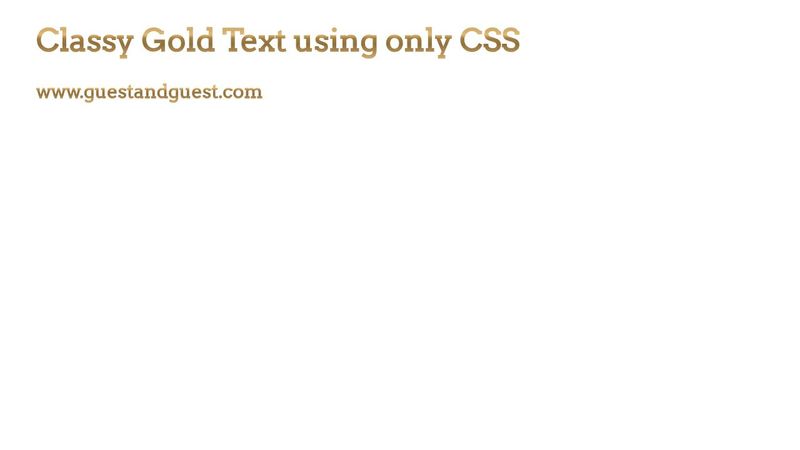 Gold text with css background-clip