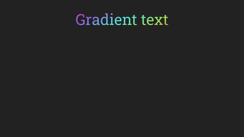 Gradient text with CSS3