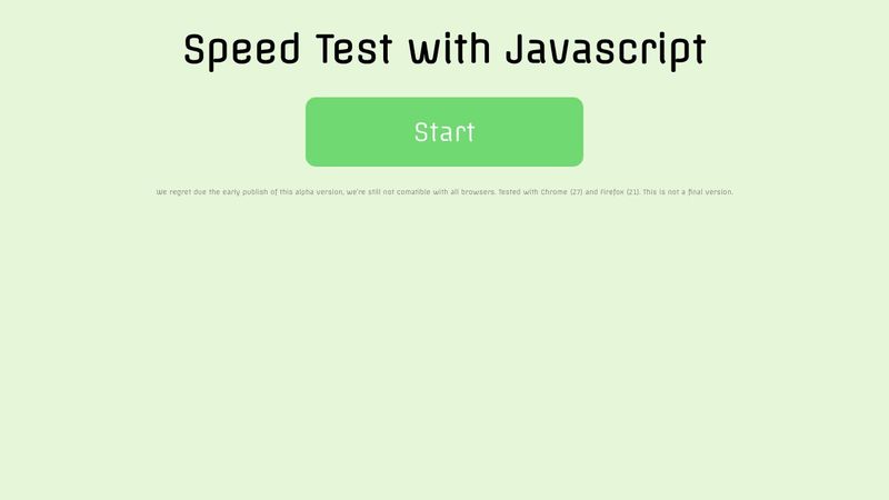 Speed Test with Javascript