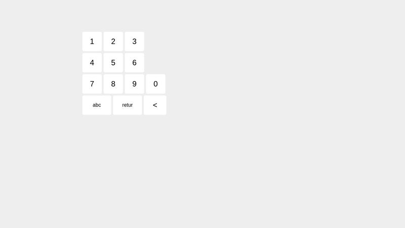 CSS NumPad