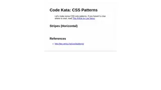 Code Kata: CSS Patterns