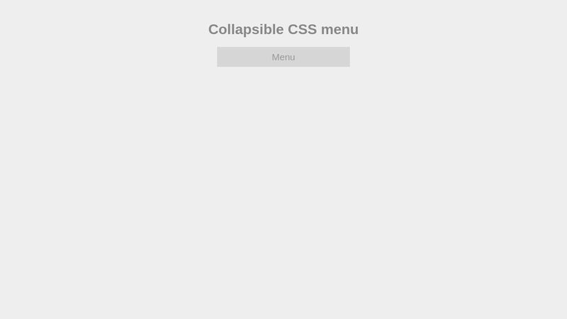 Collapsible CSS menu useful for responsive layouts
