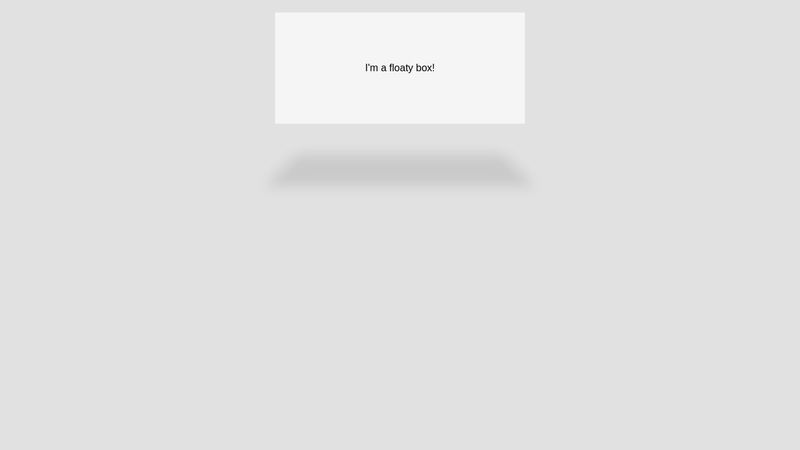 Magical CSS3 Floating Box