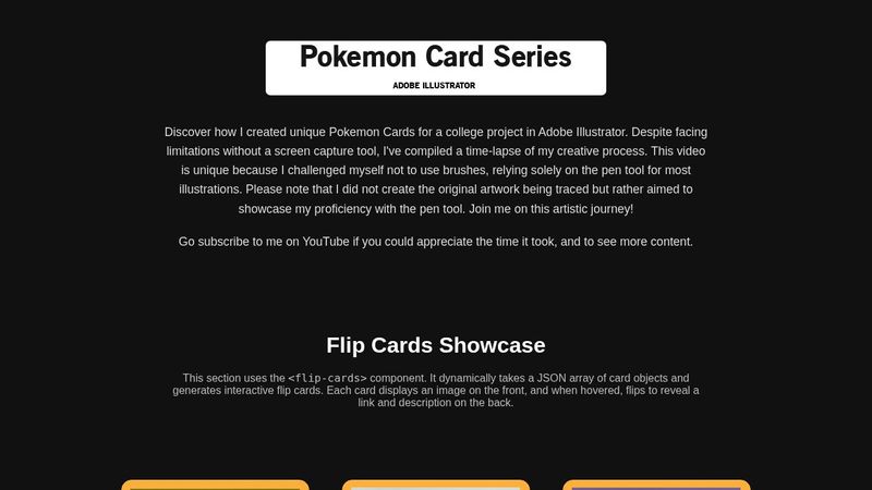 3D Flip CSS Pokemon Cards