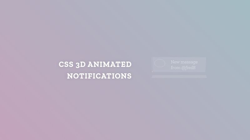CSS 3D animated notifications