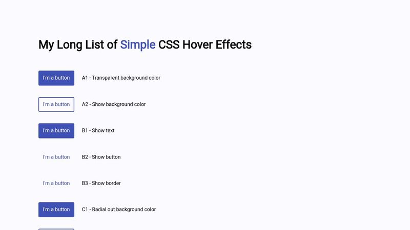 My Long List of Simple CSS Hover Effects image.