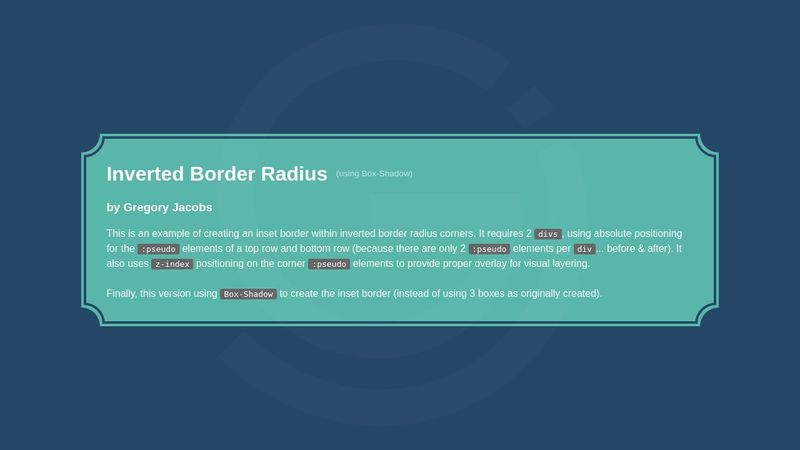 CSS Inset Border w/ Inverted Border Radius (using Box-Shadow)