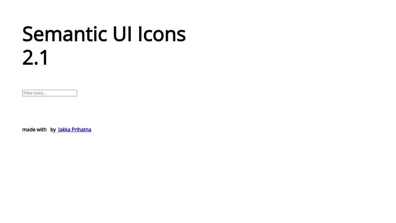 Semantic-UI Icons Cheatsheet