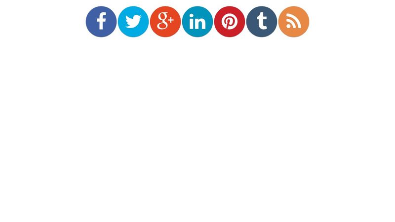 CSS Social Media Icons - Round Style 2