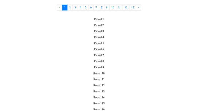 Pagination Reactstrap Example