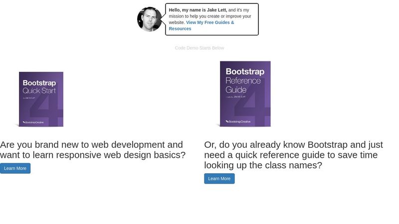 Bootstrap 4 Books and Tutorial for Beginners