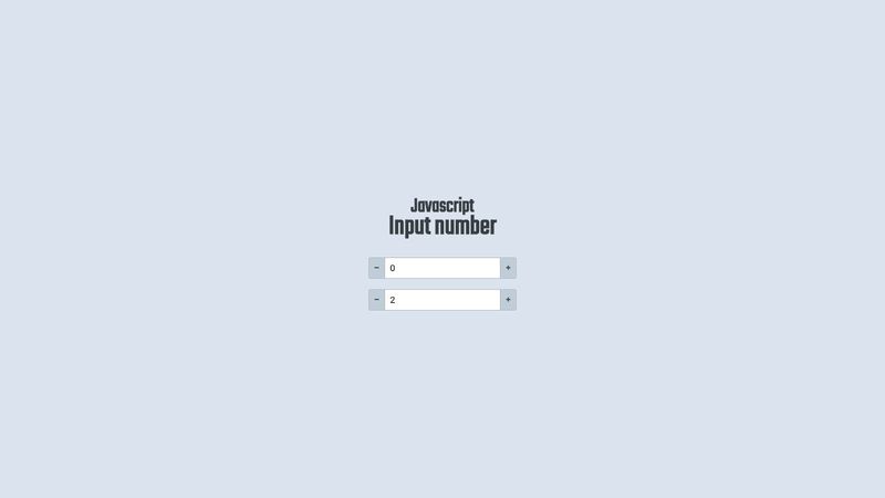 Javascript input number