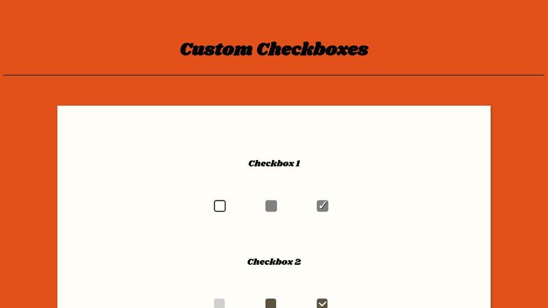 Custom Checkboxes using pure CSS