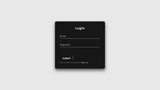 Black And White Login Form