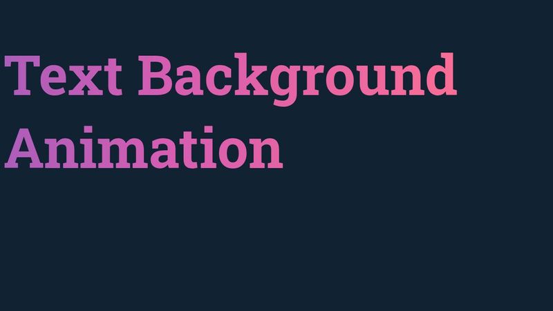 Text Background Animation