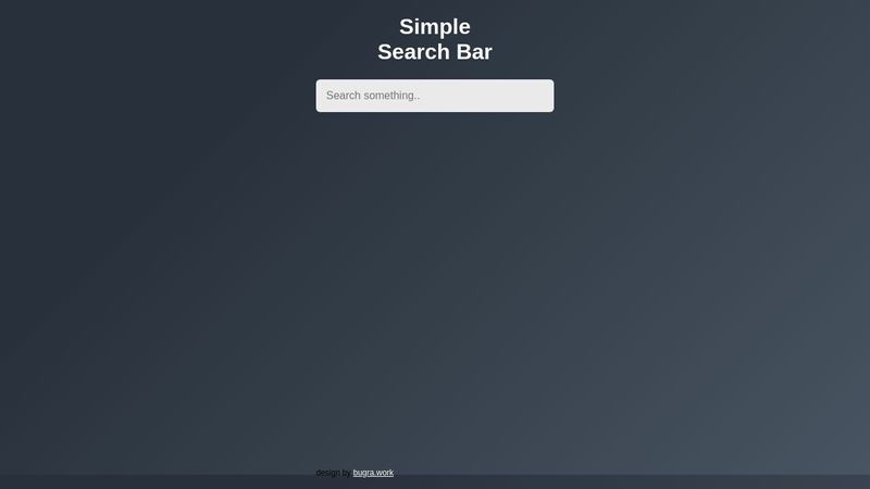 Simple Search Bar HTML CSS