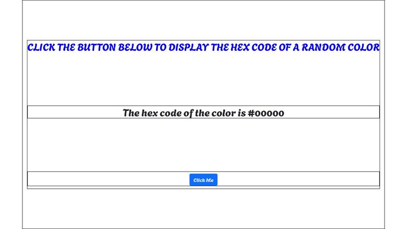#2 of 25 Beginner Projects - HTML, CSS, & JavaScript - Hex Colors ...