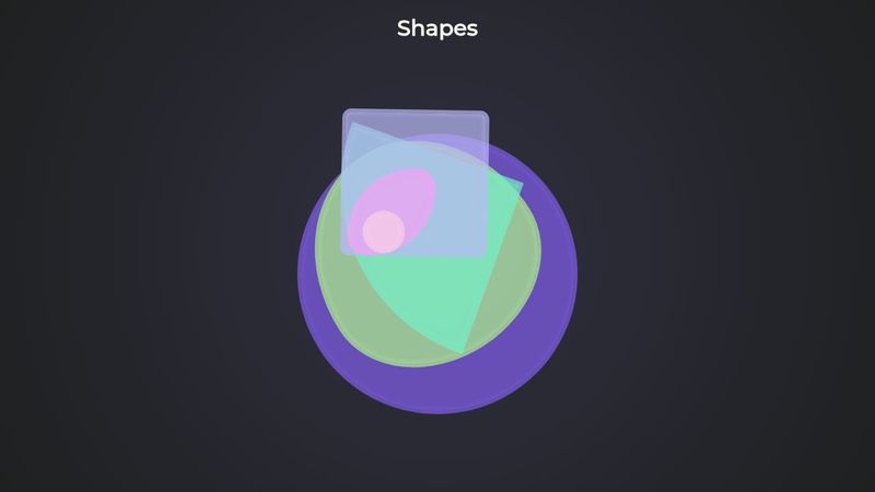 shapes tumbling around