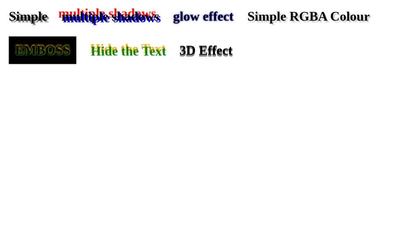 CSS text-shadow