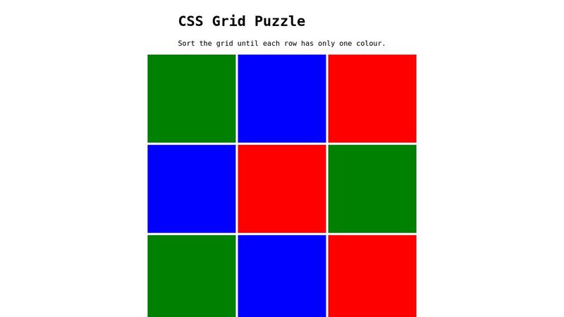 HTML/CSS W2 Grid Puzzle