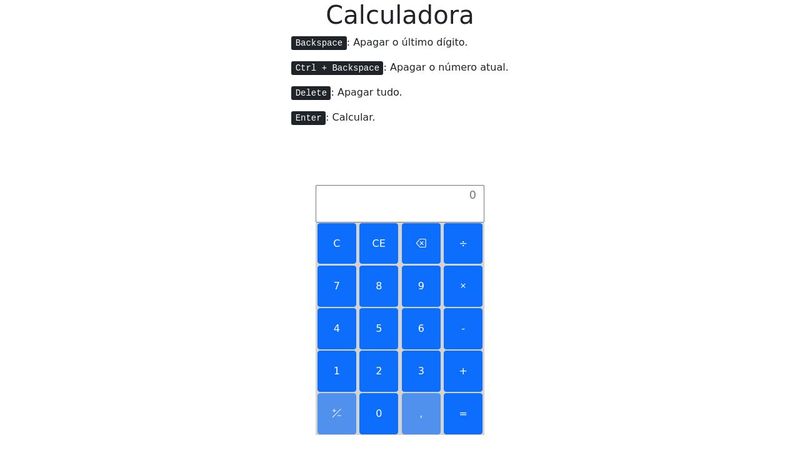 Calculadora em Javascript