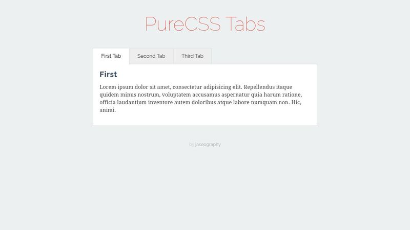 Pure CSS Tabs