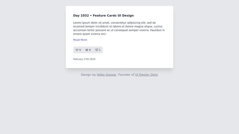 Tailwind CSS Project Card
