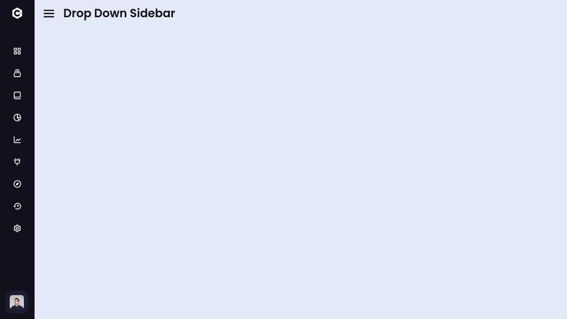 Drop Down Sidebar using HTML ,CSS and JavaScript