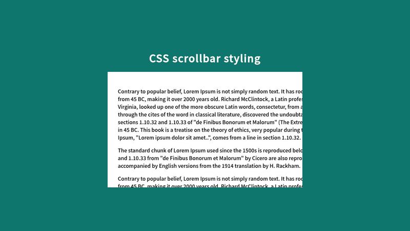 CSS scrollbar styling