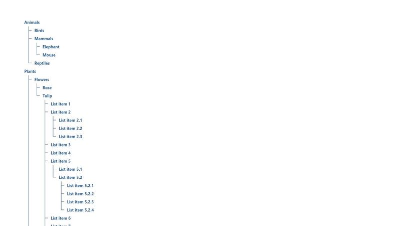 Pure CSS Tree Menu