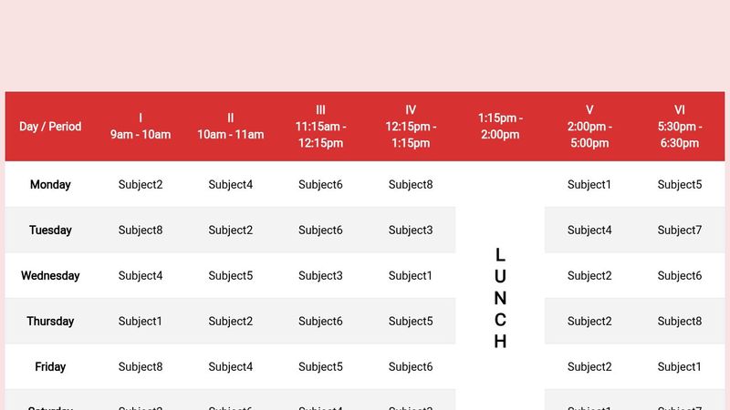 Time Table