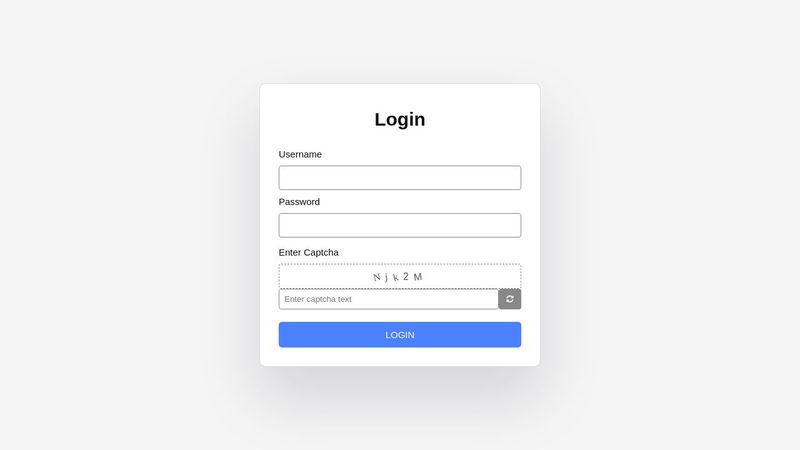 Login Form with Captcha