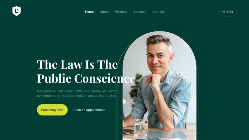 Lawyer Homepage HTML, CSS, JS