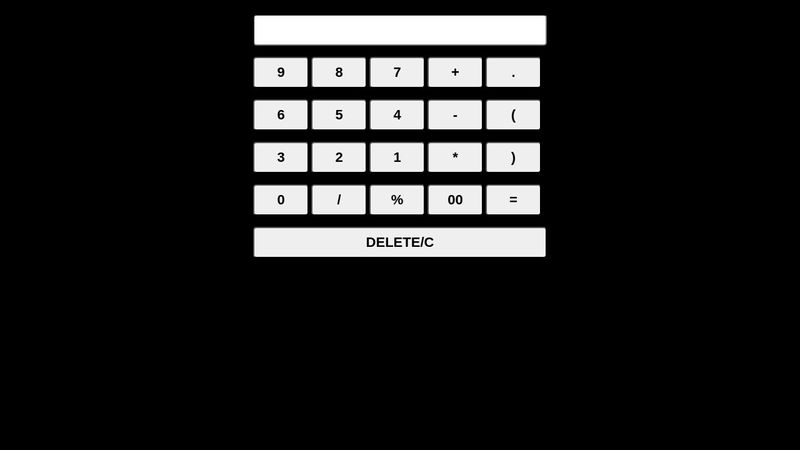 calculator no javascript