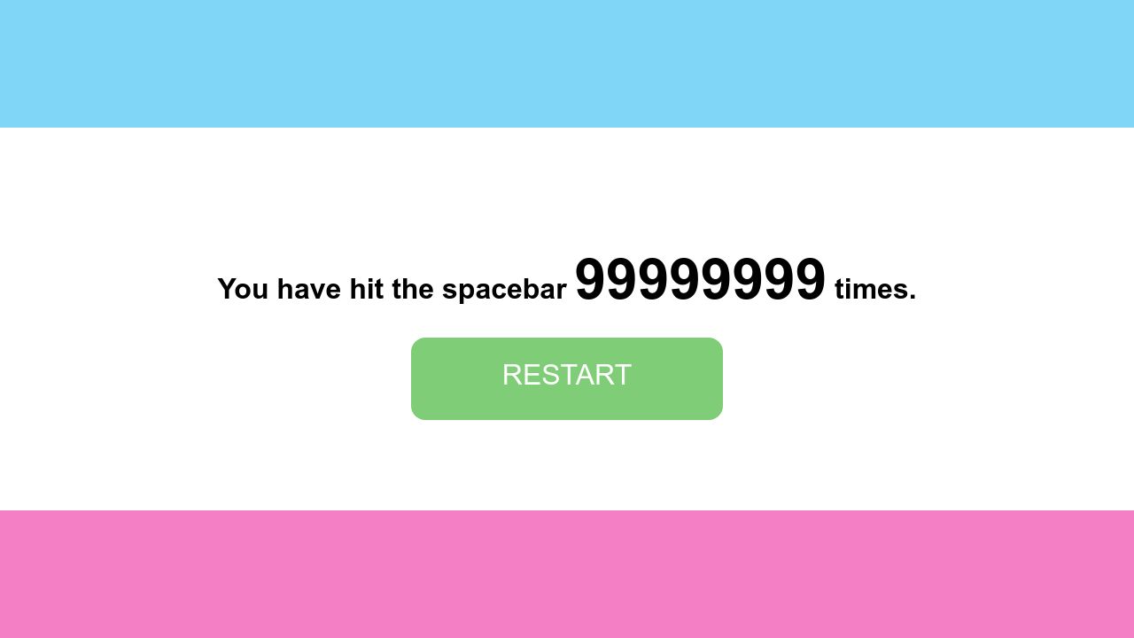 Spacebar Counter  Spacebar Clicker Challenge 