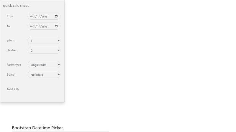 bootstrap example sheet