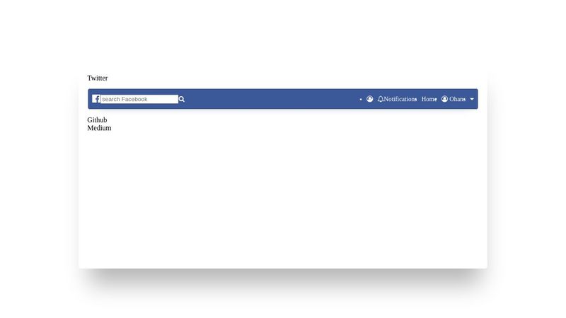facebook navbar