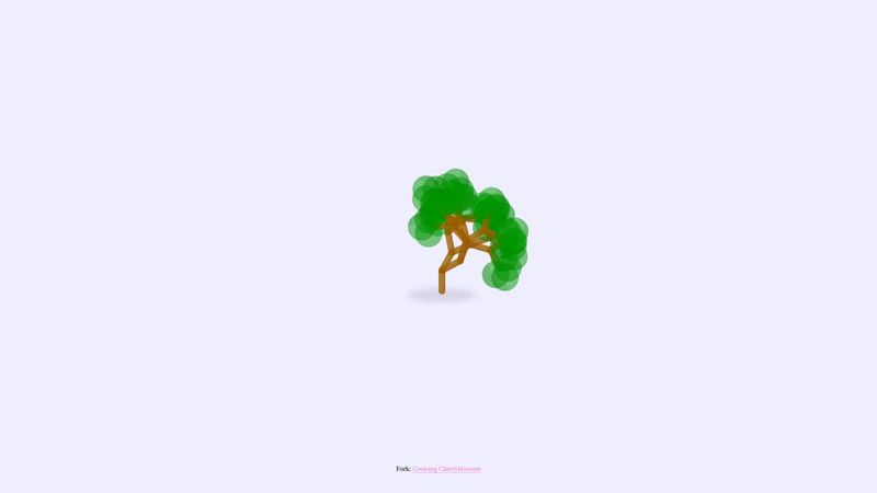 Only CSS: Growing Tree image.