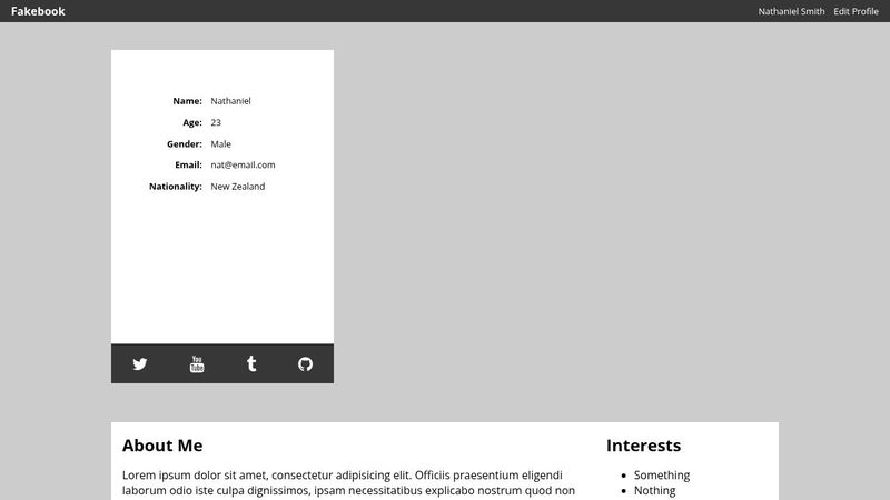 CodePen - Social Media Profile Layout