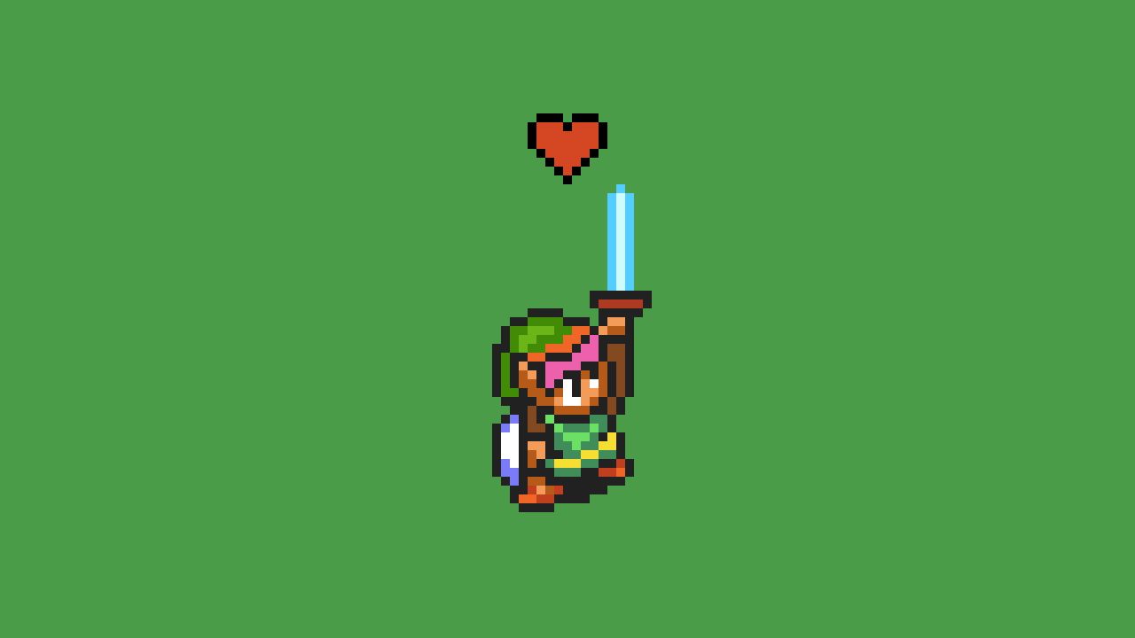 The Legend of Zelda Link pixel art