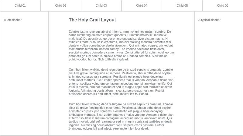 Flexbox Holy Grail Layout