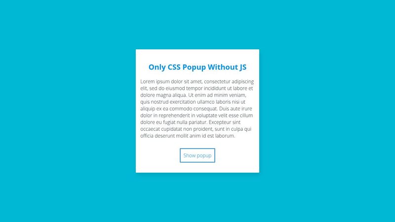 Css Tricks 5:Popup Without JS