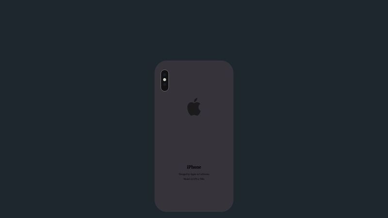 iPhone X sign up {html+css}