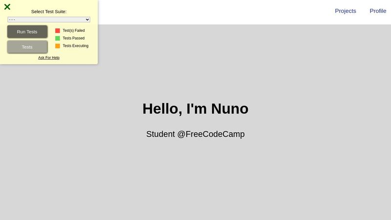 FreeCodeCamp - Personal Portfolio Webpage