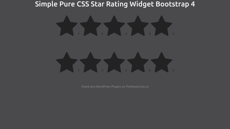 Simple Pure CSS Star Rating Widget Bootstrap 4