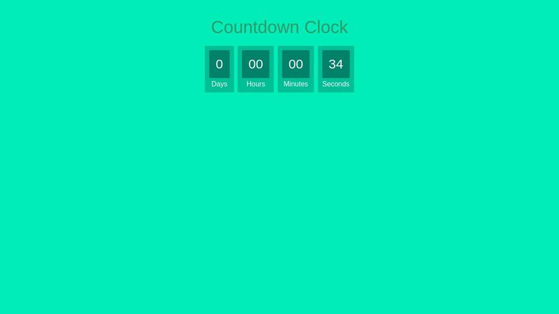 Styled JavaScript Countdown Clock